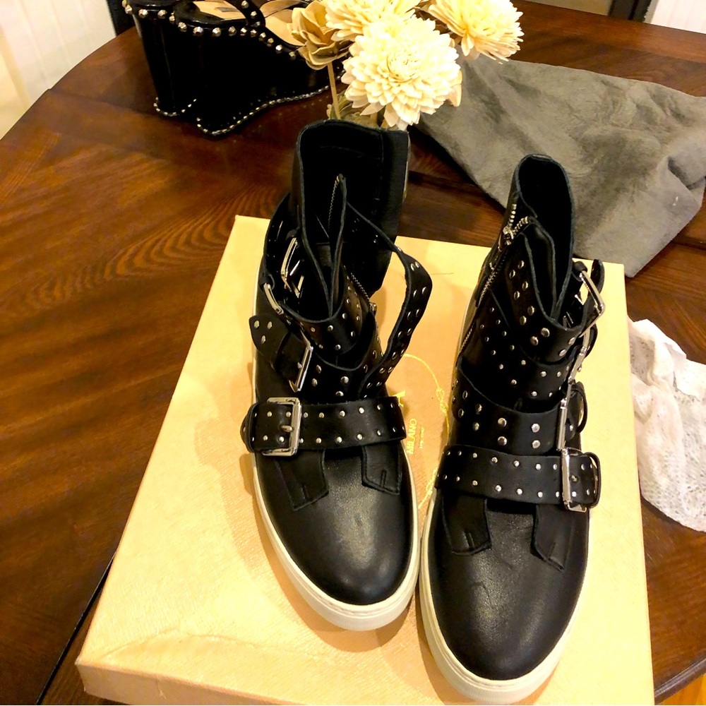 J Slides Booties Studded Details Size 8 - image 1